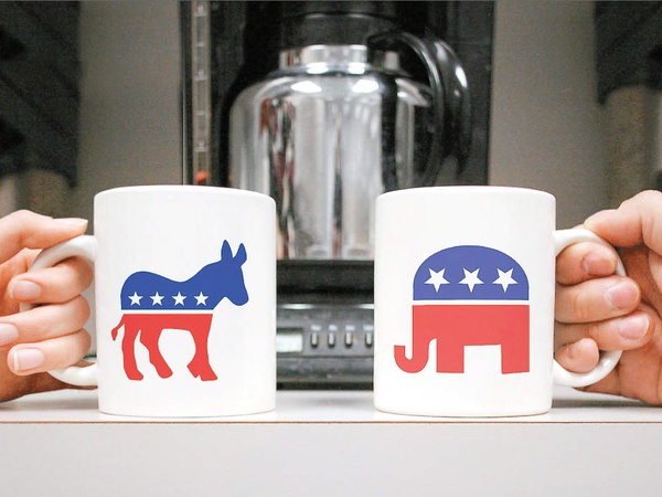 politics_in_the_workplace_coffee_mugs_donkey_elephant_Republican_Democrat